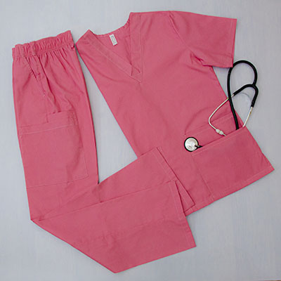 Медицинский костюм К-407 (розовый, поликоттон)